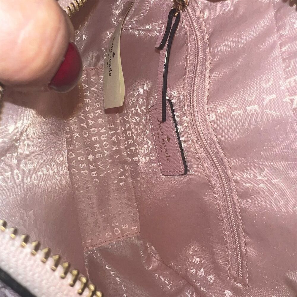 Kate Spade Pink Saffiano Leather Crossbody Bag Adjustable Strap - Picture 9 of 11
